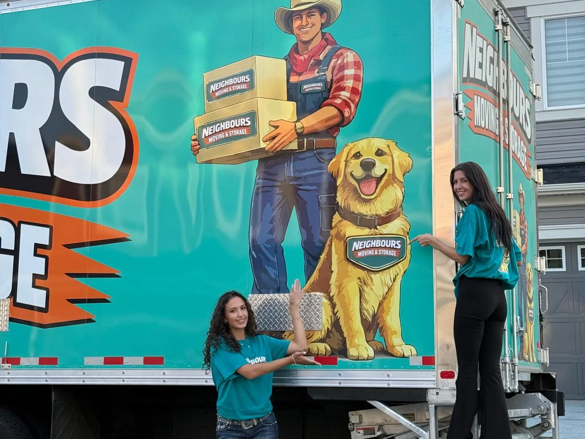 Neighbours Moving & Storage team serving Red Deer, Sylvan Lake, Lacombe, Blackfalds, Penhold, Innisfail & central Alberta